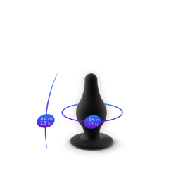 Анальна пробка SilexD (Model 2 size XS) двошарова, силікон+Silexpan, діаметр 2,9 см - - фото №3