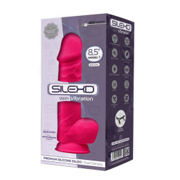 Фалоімітатор з вібрацією SilexD Norman Vibro Pink (MODEL 1 size 8,5in), двошаровий, діаметр 5 см - - фото №2
