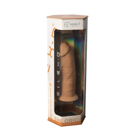 Фалоімітатор SilexD Robby Caramel (MODEL 2 size 6in), двошаровий, силікон + Silexpan, діаметр 3,5см - фото №9