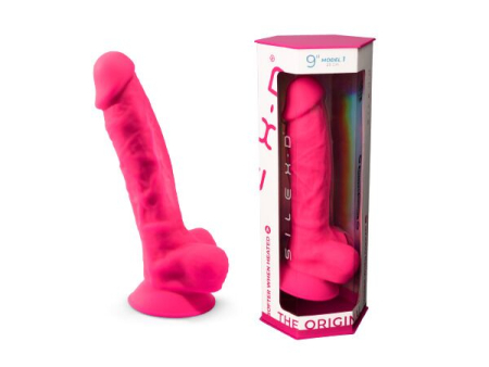 Фалоімітатор SilexD Tomas Pink (MODEL 1 size 9in), двошаровий, силікон + Silexpan, діаметр 4,9см - фото №11