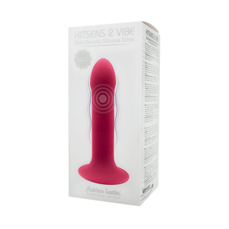 Двошаровий ділдо з вібрацією Adrien Lastic Hitsens 2 Pink, відмінно для страпона, макс діаметр 4 см, - фото №6
