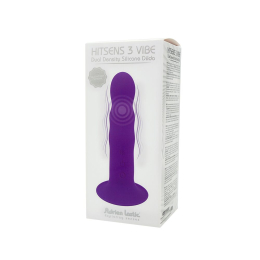 Двошаровий ділдо з вібрацією Adrien Lastic Hitsens 3 Purple, відмінно для страпона, діаметр 4 см, до - - фото №6