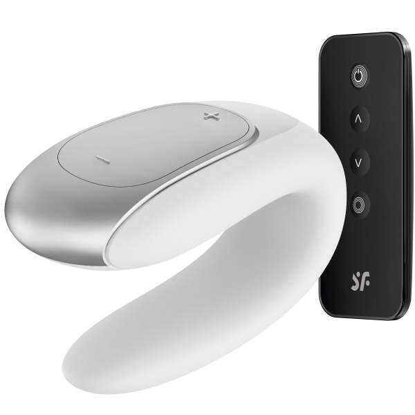 Смартвібратор для пар Satisfyer Double Fun (White) з пультом ДК 