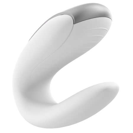 Смартвібратор для пар Satisfyer Double Fun (White) з пультом ДК №5
