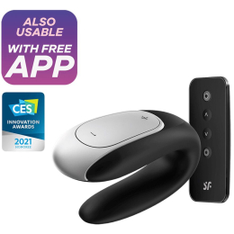 Смартвібратор для пар Satisfyer Double Fun (Black) з пультом ДК 