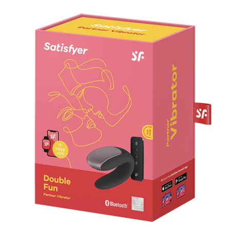 Смартвібратор для пар Satisfyer Double Fun (Black) з пультом ДК - фото №5