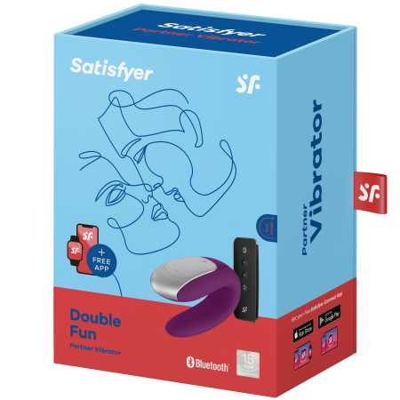 Смарт-вібратор для пар Satisfyer Double Fun (Violet) з пультом ДК - фото №7
