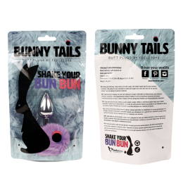 Анальна пробка FeelzToys - Bunny Tails Butt Plug Purple - - фото №3