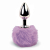 Анальна пробка FeelzToys - Bunny Tails Butt Plug Purple - фото