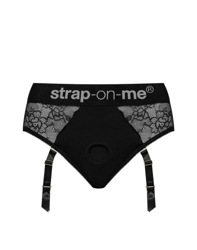 Мереживні труси для страпону з підв'язками для панчох Strap-On-Me DIVA HARNESS - XL №3