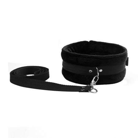 Набір нашийник з повідцем та маска Art of Sex – Soft Touch Light, чорний - фото №3