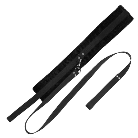 Набір нашийник з повідцем та маска Art of Sex – Soft Touch Light, чорний - фото №9