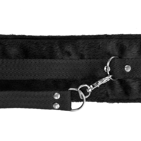 Набір нашийник з повідцем та маска Art of Sex – Soft Touch Light, чорний - фото №7