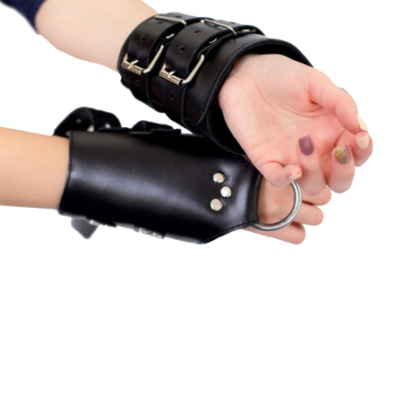 Манжети для підвісу за руки Art of Sex – Kinky Hand Cuffs For Suspension, чорні, натуральна шкіра №6