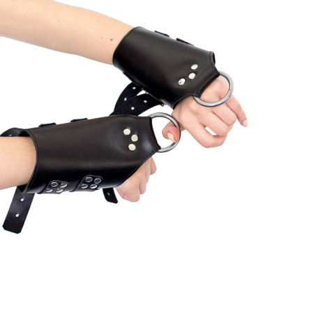Манжети для підвісу за руки Art of Sex – Kinky Hand Cuffs For Suspension, чорні, натуральна шкіра №5