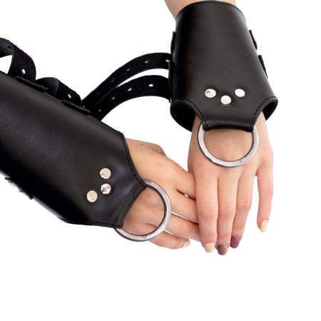 Манжети для підвісу за руки Art of Sex – Kinky Hand Cuffs For Suspension, чорні, натуральна шкіра №7