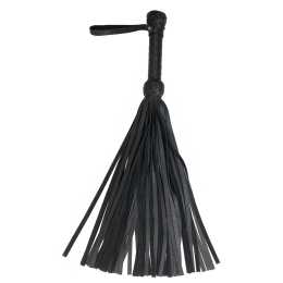 Чорний флогер класичний, натуральна шкіра, 50 хвостів, по 50см, рукоятка 20см - - фото №2