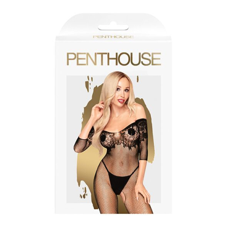 Бодістокінг з імітацією ліфа Penthouse - High Profile Black XL - фото №3