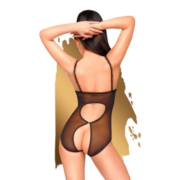 Боді з відкритими грудьми та спиною Penthouse - Turned On Black S/M - - фото №2