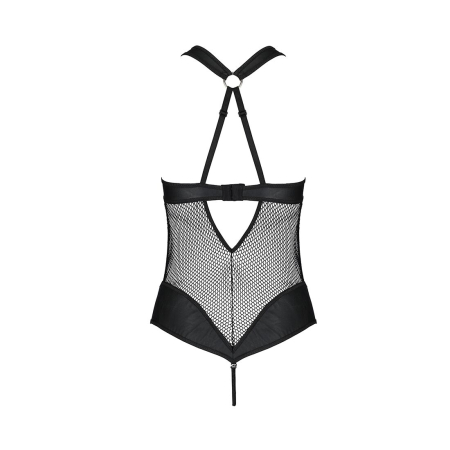 Сітчастий боді з халтером Passion Amanda Body L/XL, black - фото №4