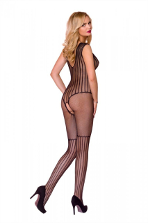 Сітчастий чорний бодістокінг з малюнком боді та гетр Casmir CA006 - - фото №2