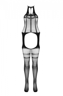 Сітчастий тілесний бодістокінг з коротким топом та підв'язками Casmir CA008 - №5