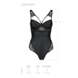 Боді з еко-шкіри та мережива Passion LOONA BODY S/M, black - фото №5