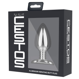Алюмінієва анальна пробка з вібрацією та дистанційним керуванням Nexus Cestos - - фото №5