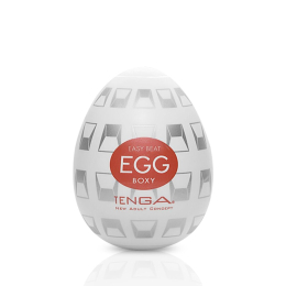 Мастурбатор-яйце Tenga Egg Boxy з геометричним рельєфом - фото