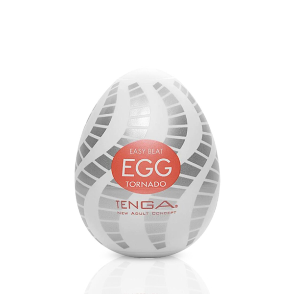 Мастурбатор-яйце Tenga Egg Tornado зі спірально-геометричним рельєфом - фото