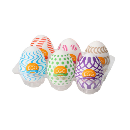 Набір мастурбаторів-яєць Tenga Egg Wonder Pack (6 яєць) - фото