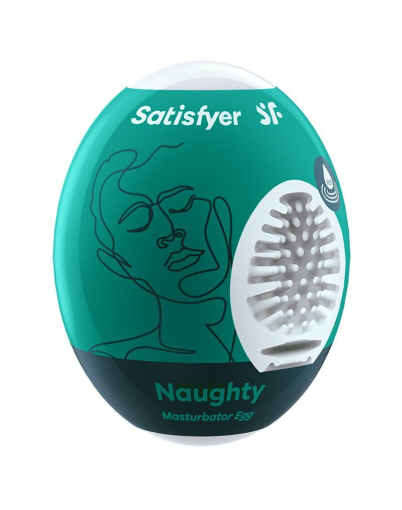 Самозмащувальний мастурбатор-яйце Satisfyer Masturbator Egg Naughty, одноразовий, не потребує змазки - фото