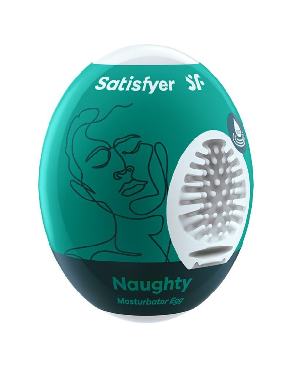 Самозмащувальний мастурбатор-яйце Satisfyer Masturbator Egg Naughty, одноразовий, не потребує змазки - фото