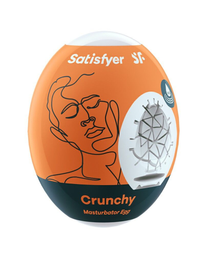 Самозмащувальний мастурбатор-яйце Satisfyer Masturbator Egg Crunchy, одноразовий, не потребує змазки - фото