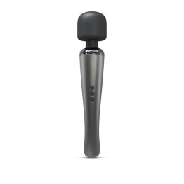 Потужний вібромасажер Dorcel Megawand Chrome Silver який перезаряджається, 160 режимів - фото