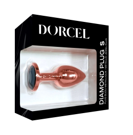 Металева анальна пробка із прикрасою у вигляді кристалу Dorcel - Diamond Plug Rose Gold S - - фото №5