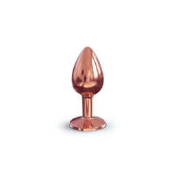 Металева анальна пробка із прикрасою у вигляді кристалу Dorcel - Diamond Plug Rose Gold S - - фото №2