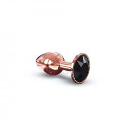 Металева анальна пробка із прикрасою у вигляді кристалу Dorcel - Diamond Plug Rose Gold S - фото