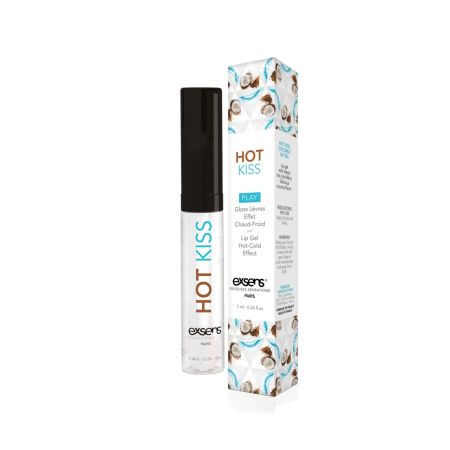 Стимулювальний блиск для губ EXSENS Coconut Hot Kiss 7 мл, зігріває та охолоджує - фото №4
