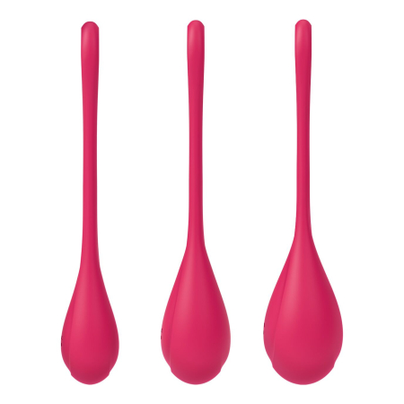 Набір йоні намистин Satisfyer Yoni Power 1 Red, діаметр 2-2,5-3см, вага 22-46-74гр - фото №2