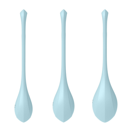Набір йоні намистин Satisfyer Yoni Power 2 Light Blue, диаметр 2-2,5-3см, вес 22-44-73гр - фото №2