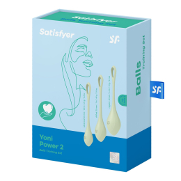 Набір йоні намистин Satisfyer Yoni Power 2 Light Green, диаметр 2-2,5-3см, вес 22-44-73гр - - фото №5