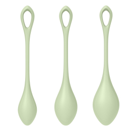 Набір йоні намистин Satisfyer Yoni Power 2 Light Green, диаметр 2-2,5-3см, вес 22-44-73гр - - фото №3