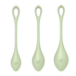 Набір йоні намистин Satisfyer Yoni Power 2 Light Green, диаметр 2-2,5-3см, вес 22-44-73гр - - фото №4