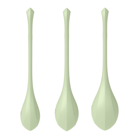 Набір йоні намистин Satisfyer Yoni Power 2 Light Green, диаметр 2-2,5-3см, вес 22-44-73гр - фото №2