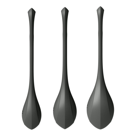 Набір йоні намистин Satisfyer Yoni Power 2 Black, діаметр 2-2,5-3см, маса 22-44-73 г - фото №2
