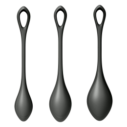 Набір йоні намистин Satisfyer Yoni Power 2 Black, діаметр 2-2,5-3см, маса 22-44-73 г - - фото №3