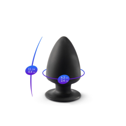 Анальна пробка SilexD (Model 1 size M) двошарова, силікон + Silexpan, діаметр 6,2 см - №6