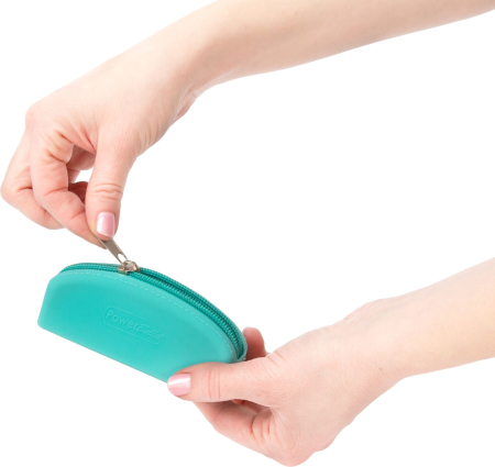 Сумка для зберігання секс-іграшок PowerBullet - Silicone Storage Zippered Bag Teal - фото №2