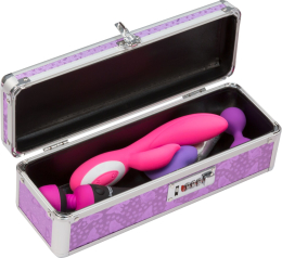 Кейс для зберігання секс-іграшок BMS Factory - The Toy Chest Lokable Vibrator Case Purple з кодовим - - фото №5